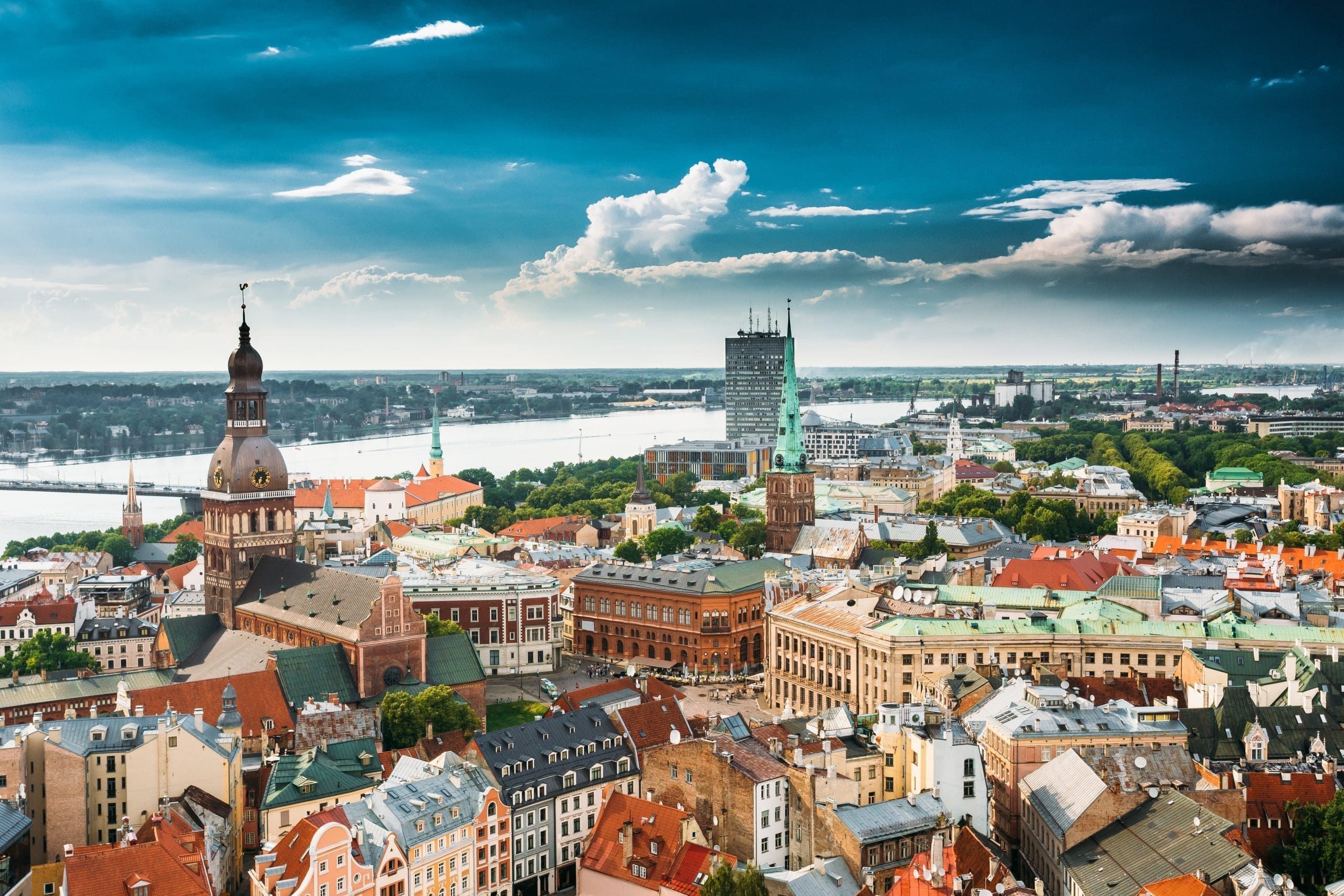 Riga, Latvia. Cityscape In Sunny Summer Day. Famous Landmarks - IBG Travel in Latvia